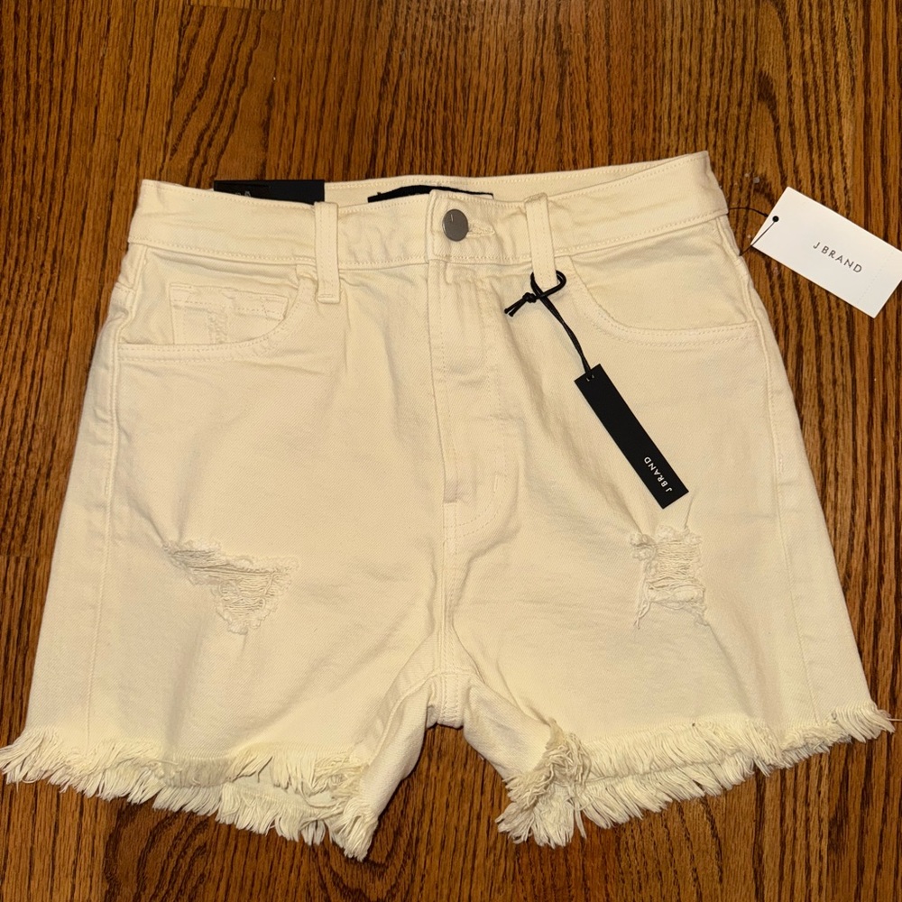 J Brand High Rise Distressed Jean Shorts